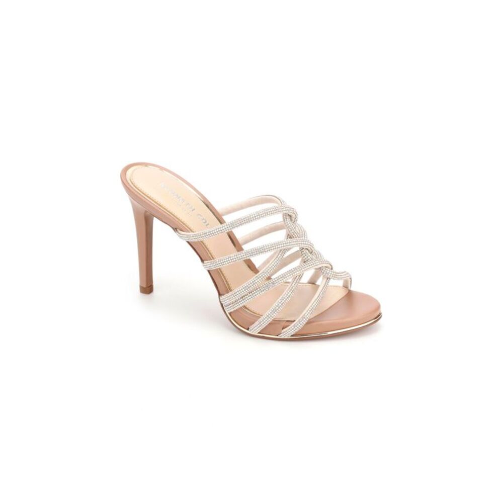 KENNETH COLE NEW YORK Womens Silver Brooke 95 Twist Stiletto Sandal 9.5 M